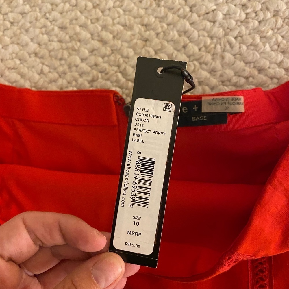 NWT Alice and Olivia Lamb Leather skirt - Picture 5 of 5